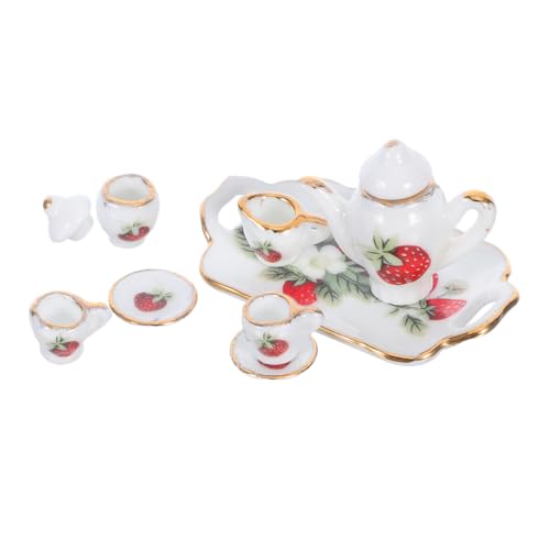 Kisangel Miniatur Milchteetassen Mini Porzellan Tee Puppenhaus Dekoration Mini Tasse Für Puppenhaus Miniatur Requisiten von Kisangel