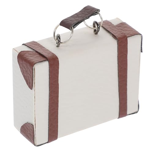 Kisangel Miniatur Modell Koffer Weiß Mini Reise Hartschalen Koffer Puppenhaus Zubehör Vintage Stil Dekoratives Miniatur Gepäck für Puppen und Sammler Kisangel Miniatur Modell Koffer Weiß Mini Reise Hartschalen Koffer Puppenhaus Zubehör Vintage Stil Dekoratives Miniatur Gepäck für Puppen und Sammler von Kisangel