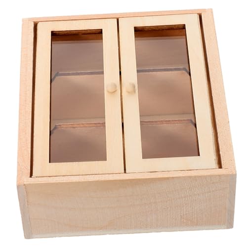 Kisangel Miniatur Möbel Schrank Modell Holz Puppenhaus Deko mit Doppel Türen für Miniaturhäuser und Szenen Unbemalt Leicht und Langlebig für Miniatur Dekorationen und Bastelprojekte Kisangel Miniatur Möbel Schrank Modell Holz Puppenhaus Deko mit Doppel Türen für Miniaturhäuser und Szenen Unbemalt Leicht und Langlebig für Miniatur Dekorationen und Bastelprojekte von Kisangel