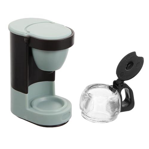 Kisangel Miniatur Puppenhaus Kaffeemaschine Modell aus Kunststoff Realistisches Design Detailreiche Miniatur Dekoration für Mikro Szene Geeignet als Puppenhaus Zubehör Blau von Kisangel