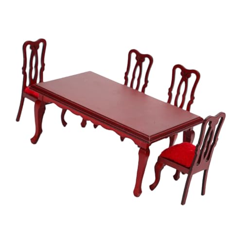 Kisangel Miniatur Puppenhaus Möbel Holz Tisch Stühle Kinderküche Kreativ Lernspielzeug Sicher und Handlich für Freunde Kisangel Miniatur Puppenhaus Möbel Holz Tisch Stühle Kinderküche Kreativ Lernspielzeug Sicher und Handlich für Freunde von Kisangel