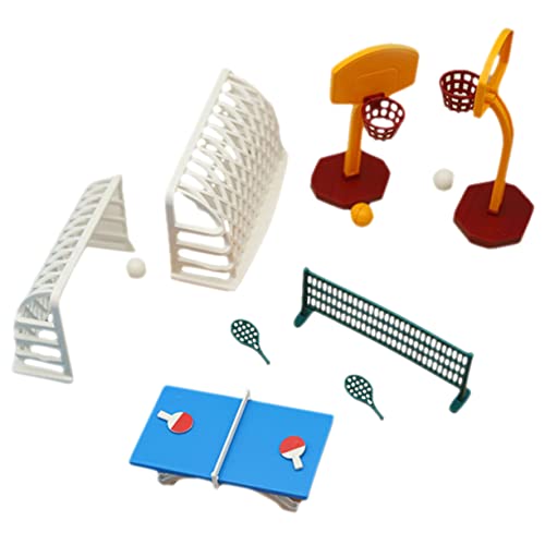 Kisangel Miniatur Puppenhaus Sportset mit Tischtennis und Basketballkorb Stabiles Material Platzsparend Dekoratives Zubehör für Kinderzimmer Geeignet als Puppenhaus Deko und Fotorequisite Kisangel Miniatur Puppenhaus Sportset mit Tischtennis und Basketballkorb Stabiles Material Platzsparend Dekoratives Zubehör für Kinderzimmer Geeignet als Puppenhaus Deko und Fotorequisite von Kisangel