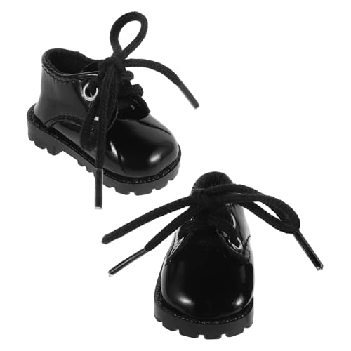 Kisangel Miniatur Puppenschuhe aus Kunstleder Kleine Spielzeugschuhe für Puppen Elegante Niedliche Hauszubehör Schuhe Robust und Einfach Anzuziehen für Puppenhäuser von Kisangel