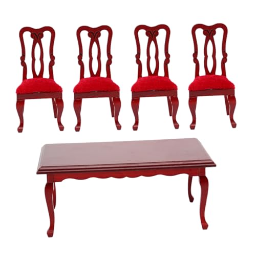 Kisangel Miniatur Retro Esszimmer Möbel Set Maßstab Teiliges Tiny House Tisch Stuhl Set Puppenhaus Zubehör für Realistische Miniatur Einrichtung Kisangel Miniatur Retro Esszimmer Möbel Set Maßstab Teiliges Tiny House Tisch Stuhl Set Puppenhaus Zubehör für Realistische Miniatur Einrichtung von Kisangel
