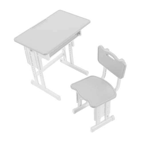 Kisangel Miniatur Schreibtisch und Stuhl Set Realistisches Puppenhaus Möbel Kompakt und Platzsparend Kindgerechtes Lernspielzeug für Kreative Rollenspiele und Wohnraumdekoration von Kisangel