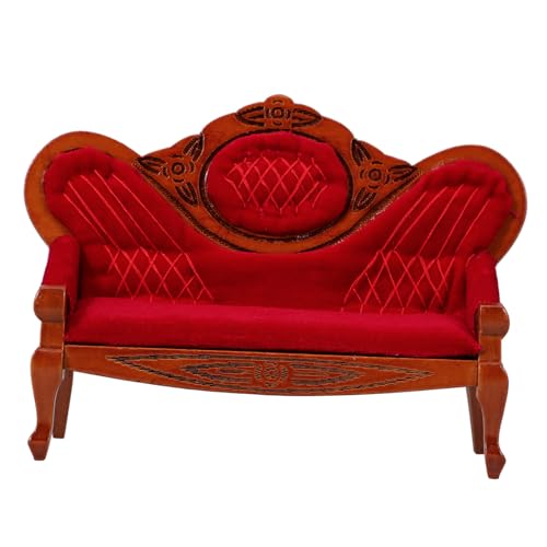 Kisangel Miniatur Sofa Modell für Puppenhaus Dekoratives Mini Sofa aus Hochwertigem Birkenholz für DIY Miniaturhaus Zubehör Wohnzimmer Dekoration Kaffeebraun Kisangel Miniatur Sofa Modell für Puppenhaus Dekoratives Mini Sofa aus Hochwertigem Birkenholz für DIY Miniaturhaus Zubehör Wohnzimmer Dekoration Kaffeebraun von Kisangel