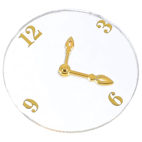 Kisangel Miniatur Wanduhr Modell Acryl Puppenhaus Dekoration Kleine Hängende Uhr Für Miniaturmöbel Puppenhaus Zubehör Charmantes Wohnzimmerspielzeug von Kisangel