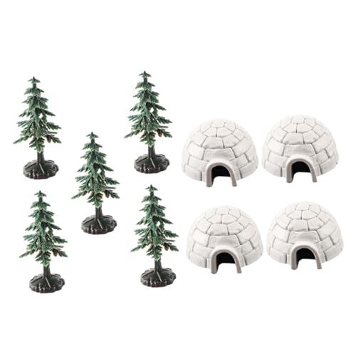 Kisangel Miniatur Weihnachtsbaum Modelle Weihnachtsbaum Figuren für Kreative Winterdekoration DIY Bastelprojekte von Kisangel