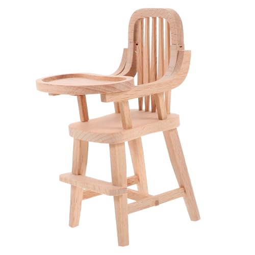 Kisangel Miniaturer Hochstuhl aus Holz für Puppenhäuser Möbelstück für Kinderzimmer Dekoration oder für Kleine von Miniaturwelten Kisangel Miniaturer Hochstuhl aus Holz für Puppenhäuser Möbelstück für Kinderzimmer Dekoration oder für Kleine von Miniaturwelten von Kisangel