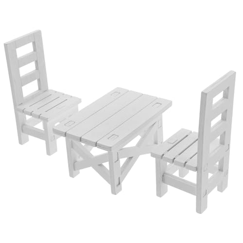 Kisangel Miniaturmöbel Set für Puppenhaus Teiliges Set mit Tisch und Stühlen für Rollenspiele Kreative Dekoration und Kinderzimmergestaltung von Kisangel