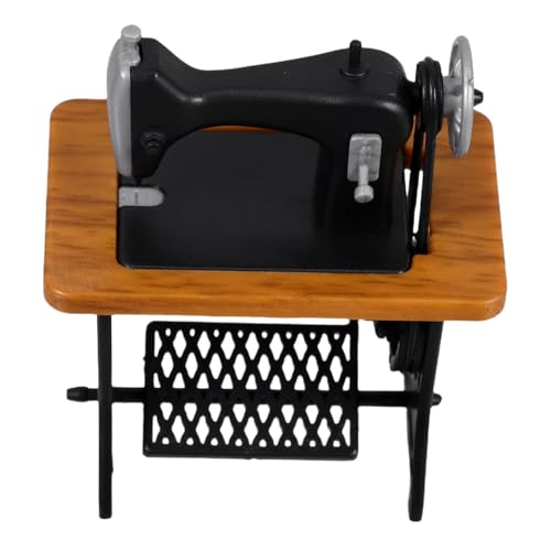 Kisangel Miniaturnähmaschine Puppenhauszubehör Miniatur-puppenstubenmöbel Miniatur-Dinge Küchenzubehör Für Puppenstuben Mini-puppenhausmöbel Puppenhaus-nähmaschine Miniaturnähen Abs Black von Kisangel