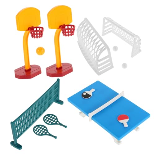 Kisangel Miniaturpuppenhaus Spielplatz Mini Simulation Spielzeug Ideal Für Kindermöbelzubehör Miniatur Sport Set Miniaturpuppenhaus Kit Kit von Kisangel