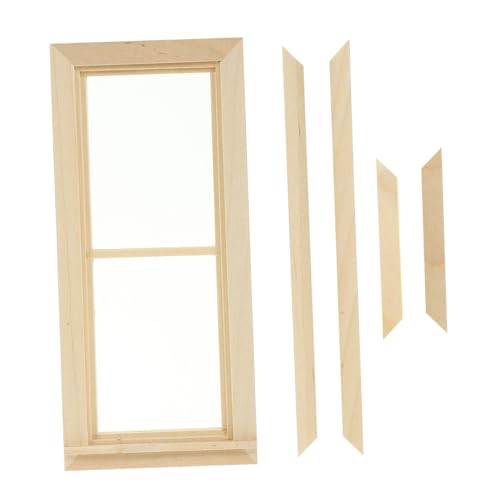 Kisangel Modell Fenster Dekoration aus Holz für Puppenhaus Basteln für Mikrolandschaft und Miniatur Möbel von Kisangel