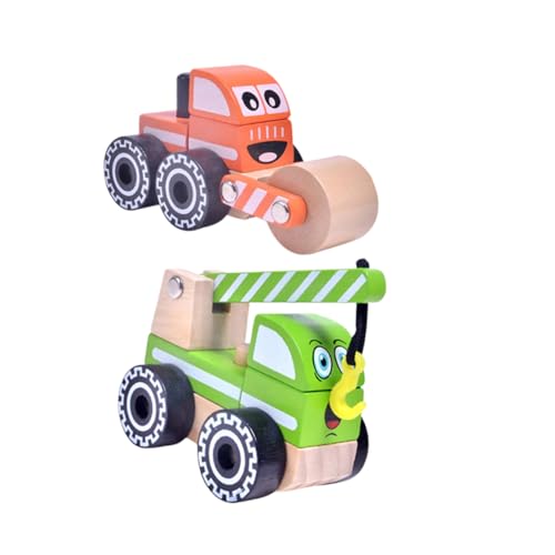 Kisangel Modellauto Aus Holz Puppenwagen Engineering-LKW Kognitives Für Bauwagen Konstruktionsspielzeug Bambus Kisangel Modellauto Aus Holz Puppenwagen Engineering-LKW Kognitives Für Bauwagen Konstruktionsspielzeug Bambus von Kisangel