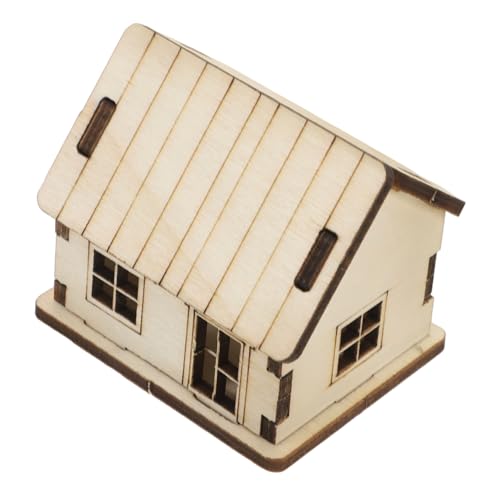 Kisangel Puppenhaus Modellbausatz Selbstgemacht Miniaturhaus für Kinder und Erwachsene Interaktives Lernspielzeug Robustes Puzzle für Bastelprojekte von Kisangel