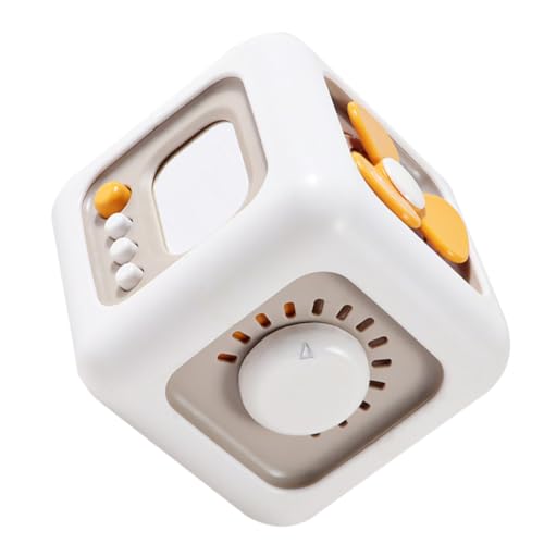 Kisangel Montessori Busy Cube Toy Lernspielzeug für Kleinkinder Vielseitiger Activity Würfel zur Hand Auge Koordination Druckbare Tasten Fördert Kreatives und Praktische Fähigkeiten von Kisangel