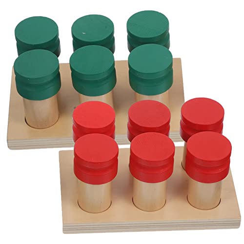 Kisangel Montessori Duftflasche für Sensorisches Lernspielzeug aus Holz für Kleinkinder Fördert Geschmackserkennung und Beobachtungsfähigkeiten für zu Kindergeburtstag und Weihnachten von Kisangel