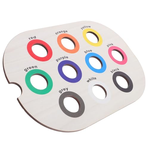Kisangel Montessori Holz Farbensortierer Sensory Tray Frühförderung Tischspiel Hand-Auge-koordination Holzmaterial Langlebig Sicher Kleinkinder von Kisangel