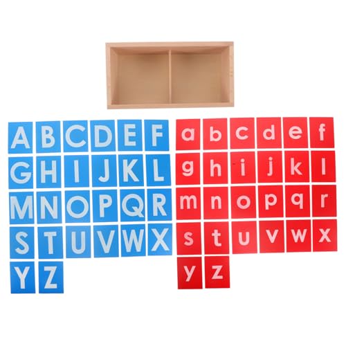 Kisangel Montessori Holz Sandpapier Buchstaben Pädagogisches Montessori Lernspielzeug Kindersicheres Alphabet Brett für Vorschule und Kindergarten Vielseitiges Sprachlernmaterial für von Kisangel