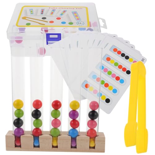 Kisangel Montessori Holzspielzeug Ab Jahr Teiliges Clip Perlen Lernspielzeug für Kleinkinder Fördert Feinmotorik Hand Auge Koordination und Farbenerkennung Pädagogisches Lernspielzeug für von Kisangel