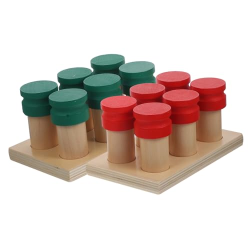 Kisangel Montessori Holzspielzeug Smell Bottle aus Sicherem Holz Sensorisches Lernspielzeug für Kleinkinder und Vorschulkinder Fördert Geruchssinn und Feinmotorik für Interaktive von Kisangel
