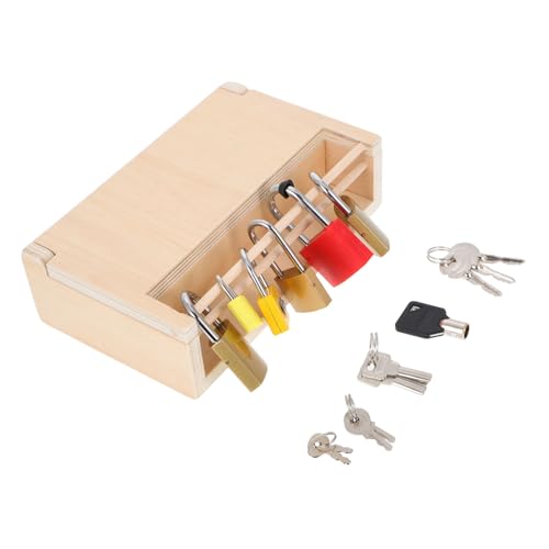 Kisangel Montessori Schloss Und Schlüsselspielzeug Für Vorhängeschloss Mit Verschiedenen Schließmechanismen Interaktives Lernspielzeug Für Eltern Engagement von Kisangel