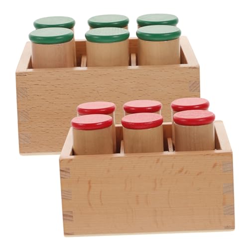 Kisangel Montessori Sensorisches Holzspielzeug Soundzylinder Auditory Toy für Fördert Feinmotorik und Musikalisches Interesse Teiliges für Vorschule und Früherziehung von Kisangel