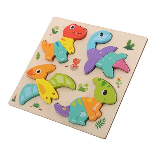 Kisangel Montessori Tier Puzzle Sensory Form Matching Spiel für Frühe Bildung und Feinmotorik für Jungen und Mädchen Dinosaurier von Kisangel