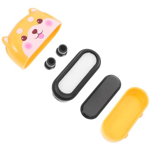 Kisangel Multi funktions Namensstempel für Kleidung Cartoon Tiermotiv Gelber Shiba Inu Mit Ergonomischem Design Sicherer Textilstempel Für Kindergarten Schule Und Zuhause von Kisangel