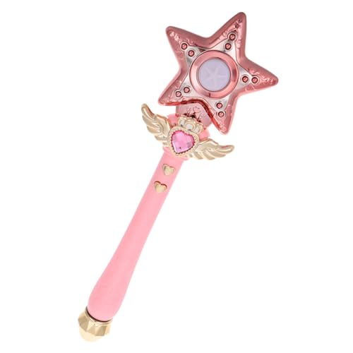 Kisangel Musik-zauberstab Mädchenspielzeug Zauberer Zauberstab Ankleiden Glühen Spielzeugstäbe Für Rosa Leuchtend Funkeln Leuchtender Feenstab Prinzessin Das Stern Led Plastik Rosa von Kisangel