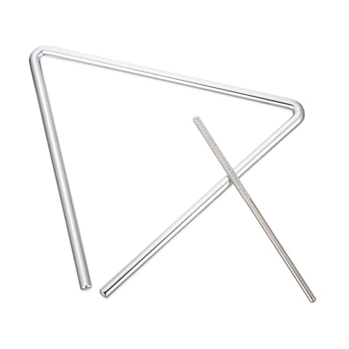Kisangel Musikinstrument Dreieck Percussion Instrument mit Schlägel Metall Natürlich für Musikspielzeug Hand Auge Koordination und Hörvermögen von Kisangel