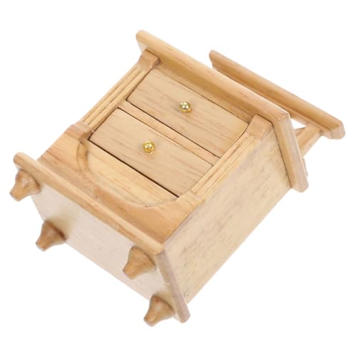 Kisangel Nachttisch Modellschrank Miniatur Kleine Aufbewahrung Einrichtung Winzige Möbel Puppenhaus Kleine Süße Schlafzimmer Nachttische Puppenhaus Khaki Holz von Kisangel