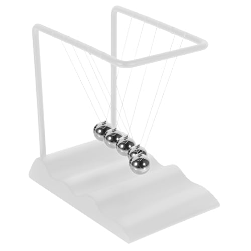 Kisangel Newton Schwungkugeln mit Wellenbasis Weiß Widerstandsfähiges Wissenschaftsornament für Büro und Zuhause Klassisches Schaukel kugelspiel Dekoratives für Physikliebhaber Kisangel Newton Schwungkugeln mit Wellenbasis Weiß Widerstandsfähiges Wissenschaftsornament für Büro und Zuhause Klassisches Schaukel kugelspiel Dekoratives für Physikliebhaber von Kisangel