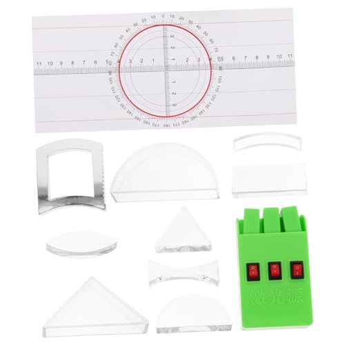 Kisangel Optisches Physik Set mit Konvexer Linse Konkavem Spiegel und Prisma Tragbares und Kompaktes Demonstrationskit für Lichtbrechung für Laborunterricht und Optische Experimente von Kisangel