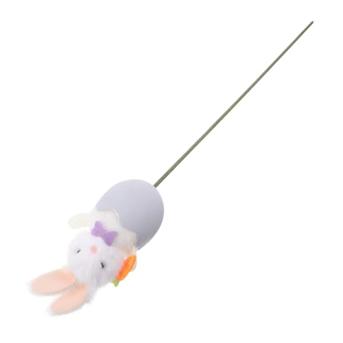 Kisangel Osterdekorationen gefälscht künstlich Eierstraußstäbchen Stengel Hase Blume frühlings deko basteln zu ostern Osterfest Dekoration Ostereiersträuße Osterei-Picks Plastik Violet von Kisangel
