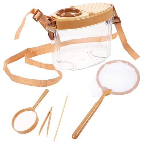 Kisangel Outdoor Set Insekten Beobachtungsbox mit Verstellbaren Trägern und Fangnetz Lernspielzeug Entdeckungsdrang Kognitiven Fähigkeiten und Beobachtungskompetenz von Kisangel