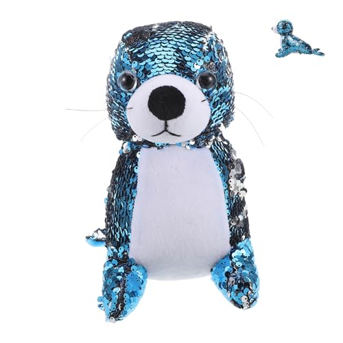 Kisangel Reversible Plüsch-seelöwe Mit Glitzer-Pailletten Süßes Kuscheltier Für Jungen Und Mädchen Dekoratives Meerestier Für Kinderzimmer Zum Spielen Und Kuscheln Kisangel Reversible Plüsch-seelöwe Mit Glitzer-Pailletten Süßes Kuscheltier Für Jungen Und Mädchen Dekoratives Meerestier Für Kinderzimmer Zum Spielen Und Kuscheln von Kisangel