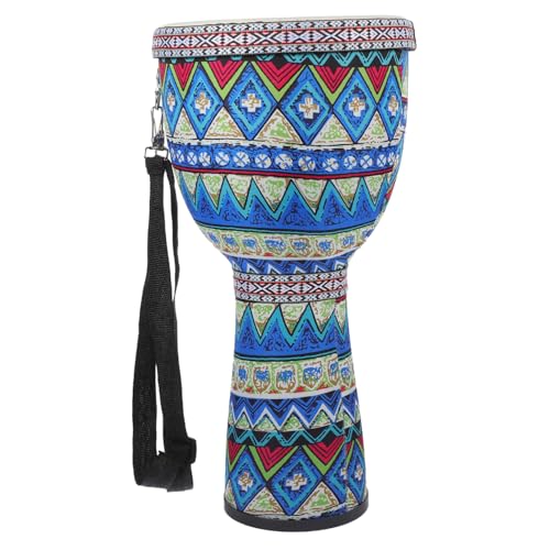 Kisangel PVC Afro Handtrommel Leicht Stimmlos Strapazierfähig mit Traditionellem Muster Anfänger Percussion Instrument für Musikunterricht und Junge Mädchen von Kisangel