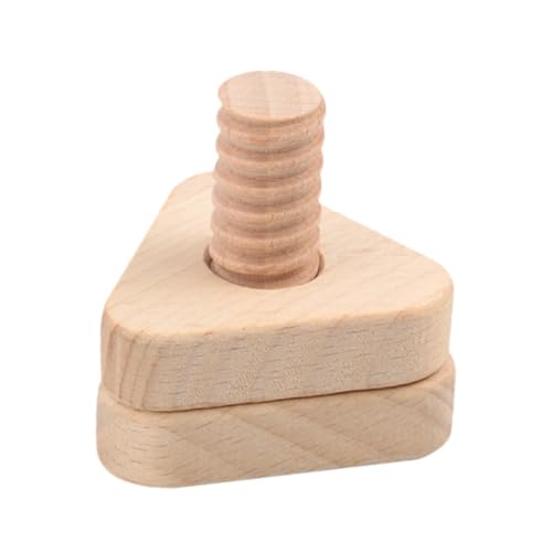 Kisangel Pädagogisches Holzspielzeug Für Geometrische Formen Bausteine Mit Schraube Und Motorikspielzeug Für Kleinkinder Lernspielzeug Für Kreative Baustellen Ab Jahren von Kisangel