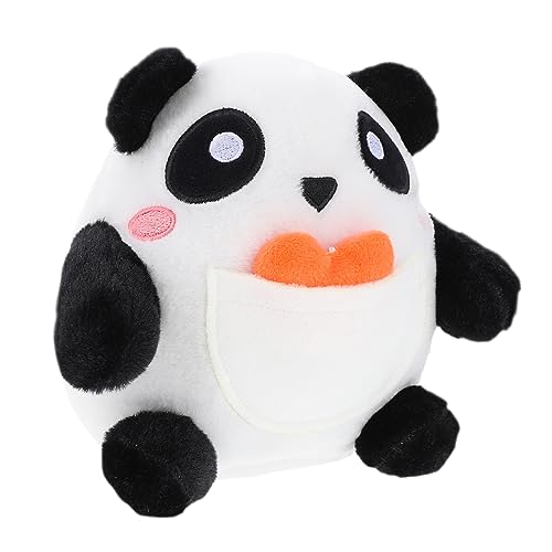 Kisangel Panda-Puppe Gefüllte Puppe Stofftierpuppe Puppenspielzeug Gefülltes Puppengeschenk Cartoon-tierspielzeug Black Plüsch von Kisangel