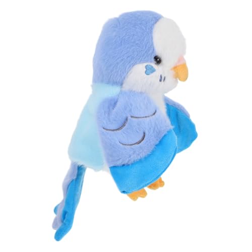 Kisangel Papageienpuppe Cartoon-puppenspielzeug Simulation Papageienmodell Puppe Interaktives Interaktives Eltern-Kind- Cartoon-handpuppe Handspielzeug Plüsch Blue von Kisangel