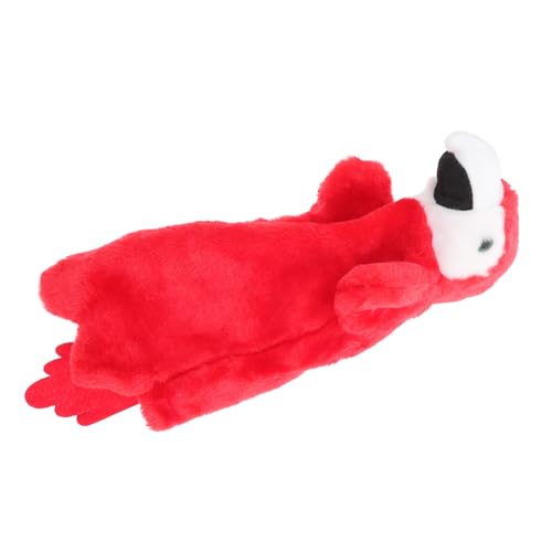 Kisangel Papageienpuppe Kuscheliges Stofftier Hand Cartoon Vogelpuppe Puppensimulation Papageienmodell Geschichtenerzählpuppe Cartoon Puppe Performance Requisite Roter von Kisangel