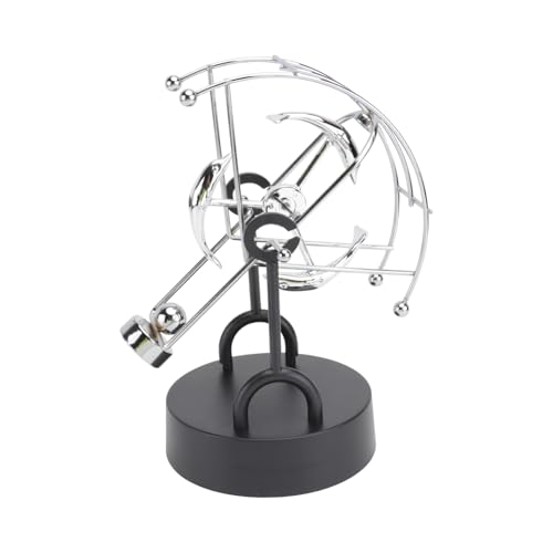 Kisangel Perpetuum Mobile Wissenschaftsspielzeug Silberfarben Kinetisches Physik dekorationsspiel für Büro Schreibtisch Langlebiges Material Unterhaltsames Desktop Ornament für von Kisangel
