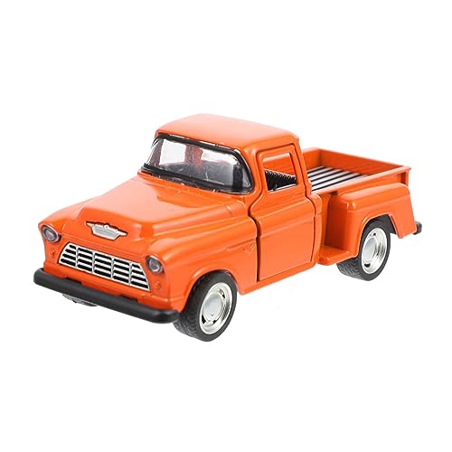 Kisangel Pickup-Truck-Modell bastelset basteln für Fahrzeuge Auto Kid Toys klein Spielzeuglastwagen Geländewagenmodell Geländewagen-Modell Legierung Orange von Kisangel