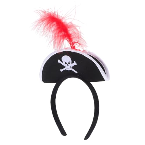 Kisangel Piratenhut Stirnband mit Elastischem Band Einzigartiges Kostümzubehör für Dress Up Party und Rollenspiele Bequemes Halloween Accessoire für Damen und Herren Vielseitig Einsetzbar von Kisangel