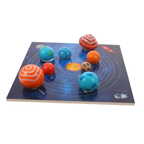 Kisangel 8-System Puzzle Holz Puzzle Pädagogisches Spielzeug Planet Spielzeug Set Vorschule Lernen Spiele von Kisangel