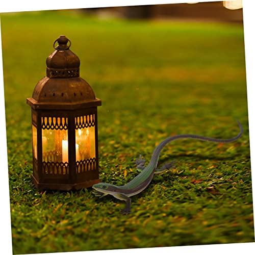 Kisangel Plastik Eidechsen Figur Realistische Reptilien Simulation Lernspielzeug für Naturgetreue Lizard Figurine Stabile Langlebige Tierfigur Dekoration Garten Balkon von Kisangel