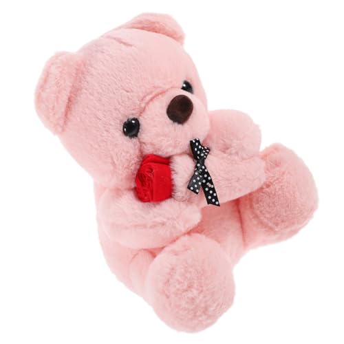 Kisangel Plüsch Bär Mit Rosen Süßes Stofftier Für Valentinstag Dekoratives Kuscheltier Für Zuhause Für Freunde Und Liebhaber Robust Und Formbeständig von Kisangel