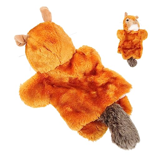 Kisangel Plüsch Handpuppe Eichhörnchen für Interaktives Early Education Niedliche Tierfigur zum Geschichten Erzählen Geeignet für Jungen und Mädchen von Kisangel