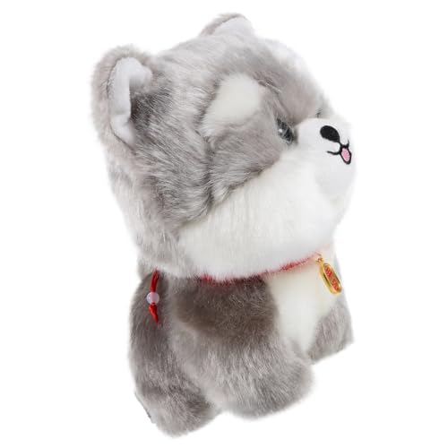 Kisangel Plüsch Hundespielzeug Husky Kuschelig Realistisch Kuscheltier Stofftier Mädchen Jungen Vielseitig als Puppe Kissen Dekoration Geeignet von Kisangel
